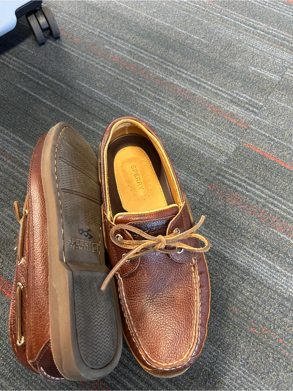 Sperry Brown Leather Boat Shoes